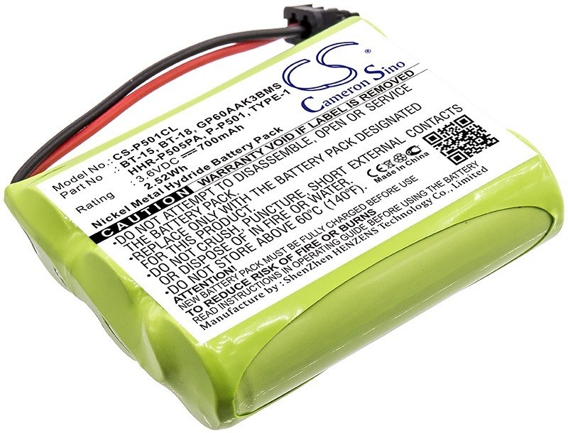 Cameron Sino Panasonic P-P501 700mAh 2.52Wh Ni-MH 3.6V Cameron Sino)