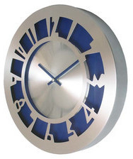 Atrix Zegar aluminiowy ARABIC blue AL2035BL