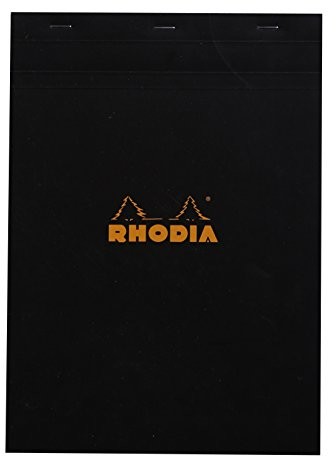 Rhodia notatnik zszyte i mikroperforiert, czarny 21 x 29,7 cm 182009-N