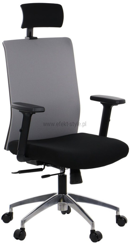 Stema Fotel Biurowy RIVERTON F/H-ALU czarny-szary