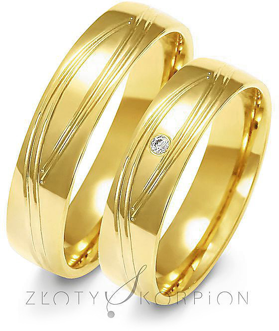 Złoty Skorpion Obrączki ślubne Złoty Skorpion wzór Au-A142 Au-A142