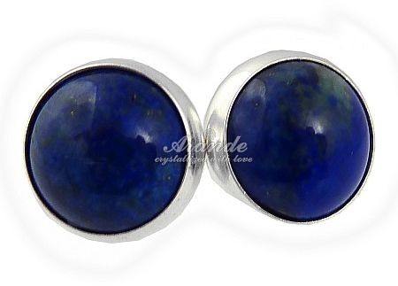 Arande LAPIS LAZULI SREBRO ELEGANCKIE KOLCZYKI SZTYFT 9MM