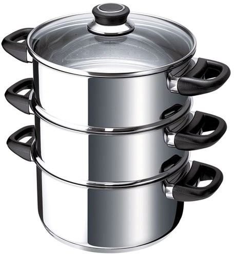 Beka BEKA 12030224 daempferole ze szklaną pokrywką 20 cm Polo, ze stali nierdzewnej 12030224