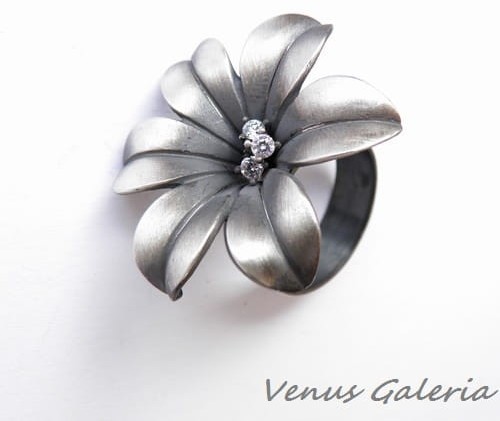 Skagen Pierścionek srebrny - Hiacyntowy duży 280