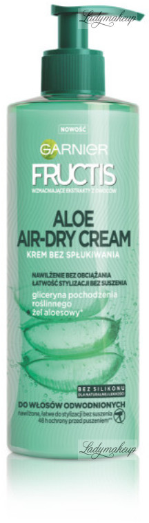 Garnier Fructis Aloe Air-Dry Cream krem nawilżający do włosów odwodnionych 400ml