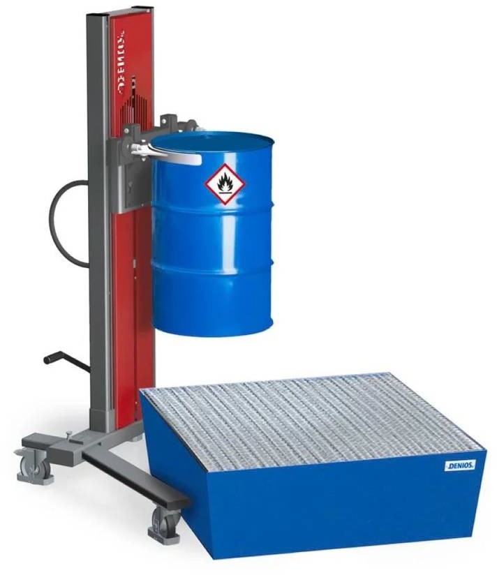 d 722 Dźwignik beczek uchwyt beczki 200-220l podwozie rozwarte wys podnoszenia 0-1320mm ATEX 72279798 72279798