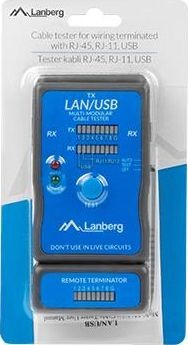 LANBERG Tester kabli RJ-45 11 USB NT-0403
