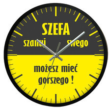 Atrix Zegar ścienny solid szanuj szefa ATE2013SZ4