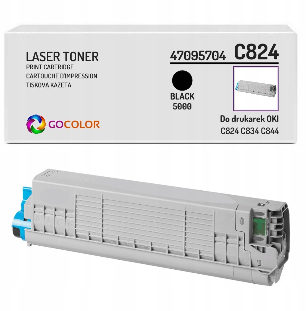 Toner black 100% nowy zamiennik do Oki C824dn