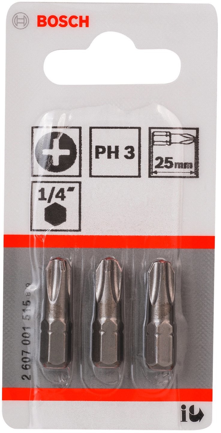 Bosch blue Bit PH 3 25 mm 3 sztuki