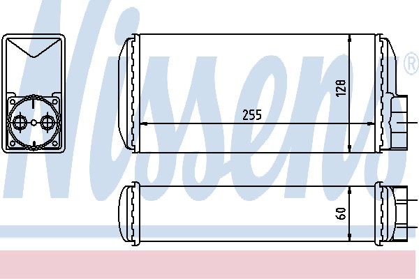 NISSENS Wymiennik ciepła, ogrzewanie wnętrza 73650