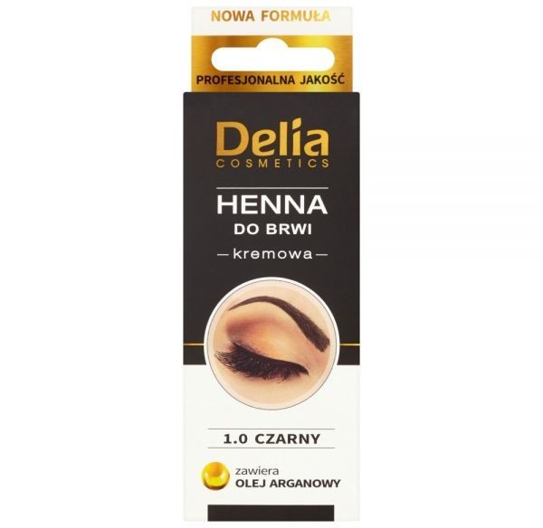 Delia Cosmetics Henna do brwi kremowa czarna 1.0