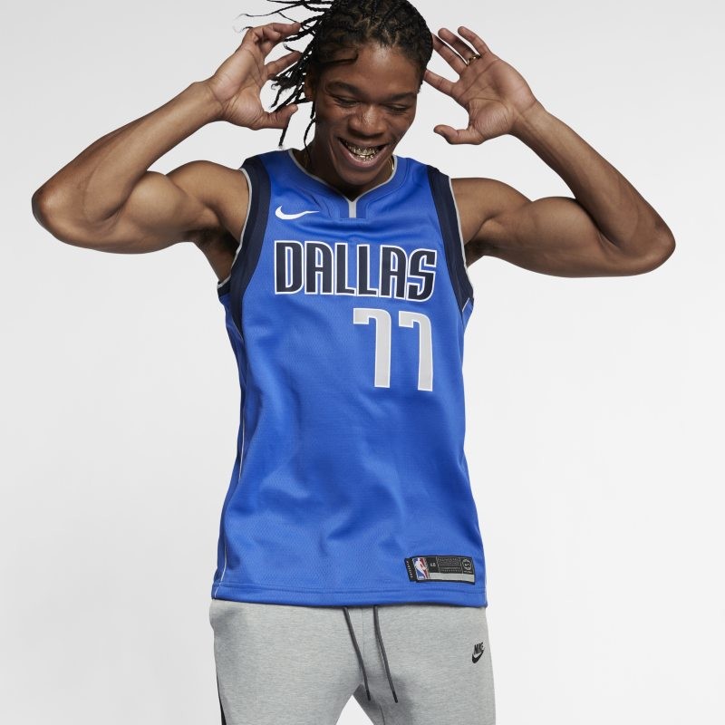 Nike Męska koszulka NBA Connected Jersey Luka Doncic Icon Edition Swingman (Dallas Mavericks) - Niebieski 864469-487