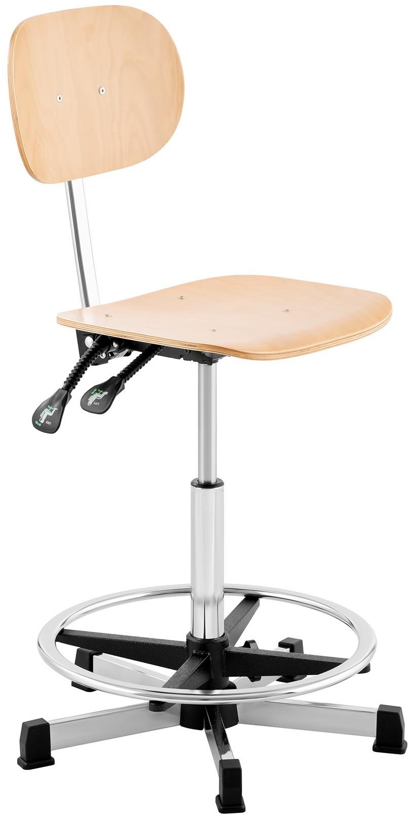 Kettler Fromm & Starck Krzesło biurowe 120 kg drewno chromowane elementy podnóżek wysokość 550 800 mm STAR_CHAIR_13
