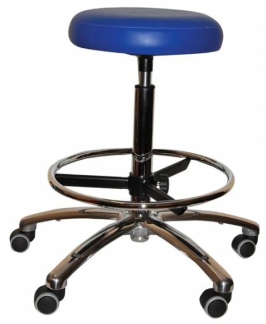 Ws Tech S.c TR-03/K taboret medyczny z regulacją wysokości i obręczą pod stopy na kółkach TR-03 kółka