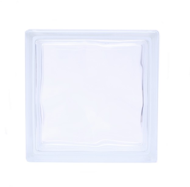 Luksfer barwiony w masie 19x19x8 cm bezbarwny chmurka