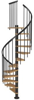 DOLLE Schody spiralne z dodatkowymi tralkami CALGARY Antracyt śr. 120 cm DOLLE