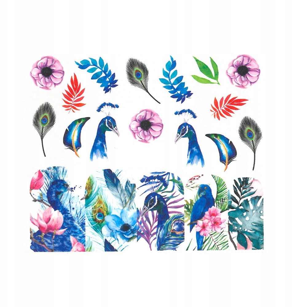 Naklejki Wodne Do Paznokci Letnie Wzory Bn 1201