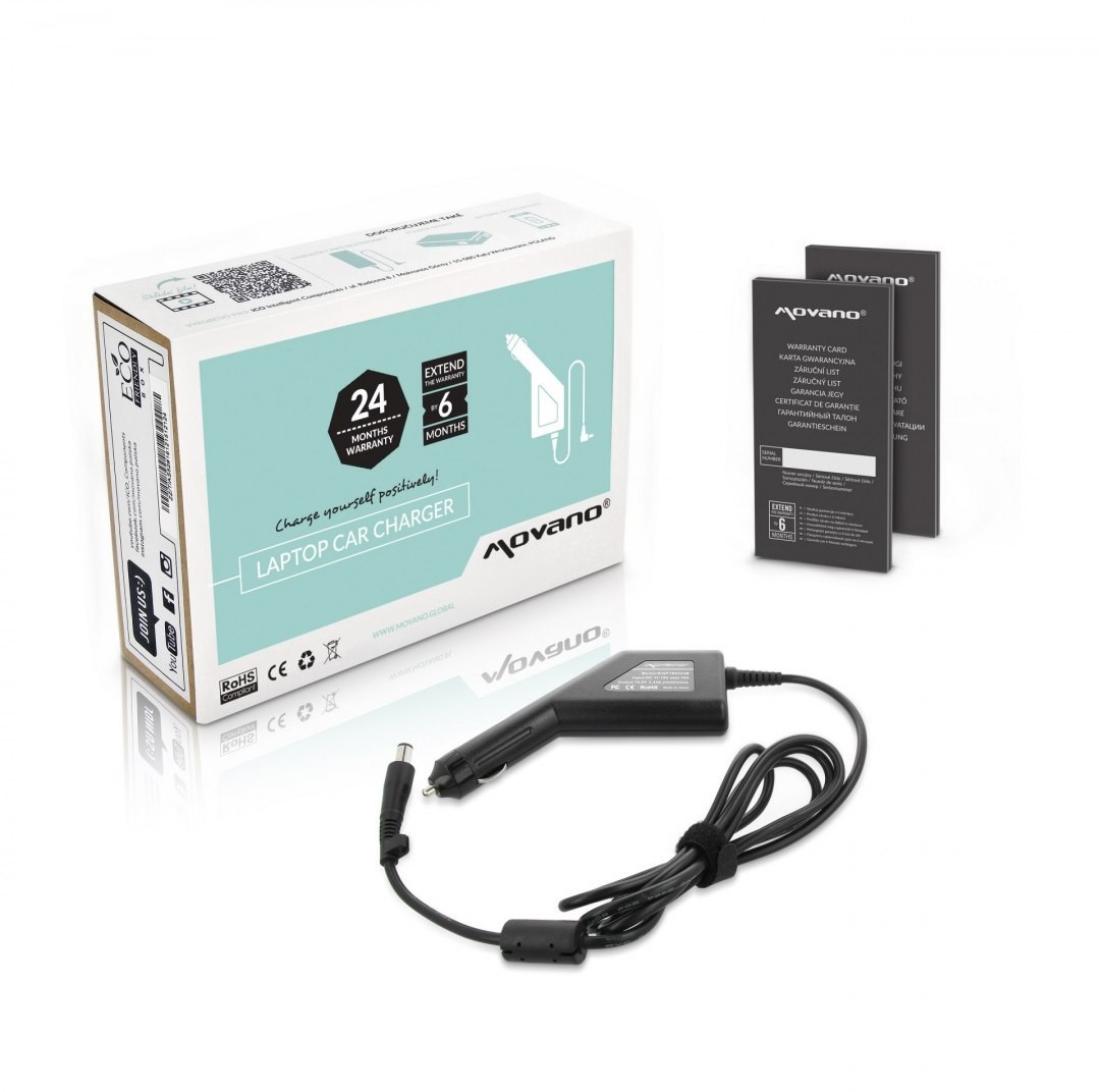 Movano Ładowarka / zasilacz samochodowy 19.5v 3.33a (7.4x5.0 pin) - hp ZZ/S/HP195333B