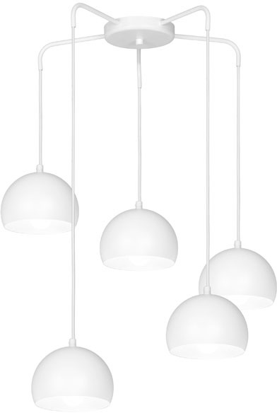 Luminex Lampa wisząca Sool 5 x 60 W E27 biała 1213