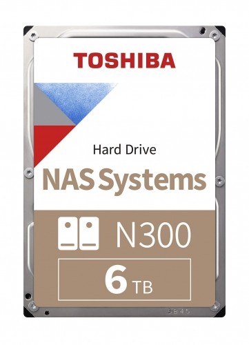 Toshiba Dysk N300 HDWG460UZSVA 3,5' 6TB SATA 7200 256MB NAS BULK HDWG460UZSVA