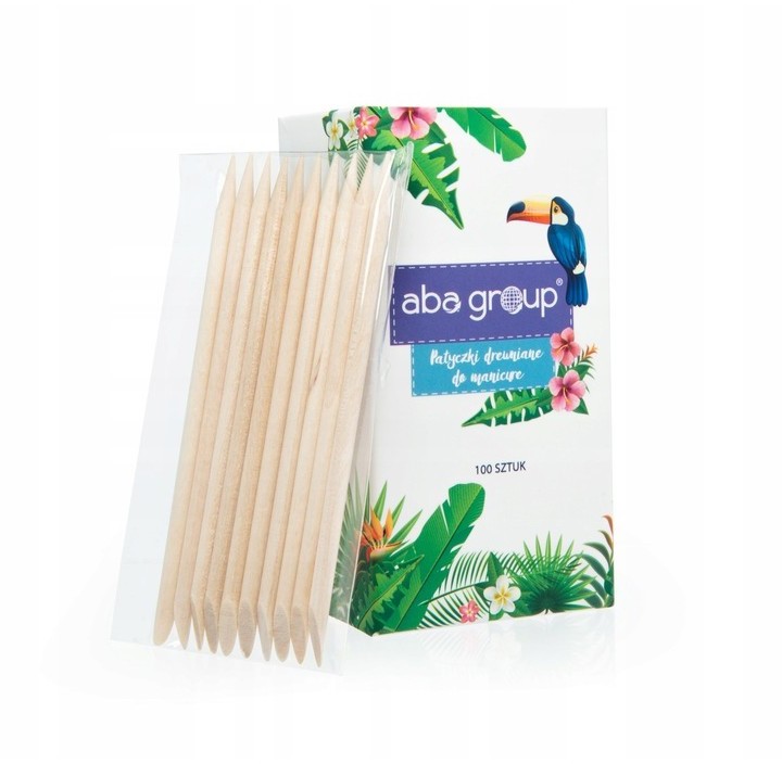 ABA Group Patyczki drewniane do manicure (100 szt.) - 9,5 cm ABA000061