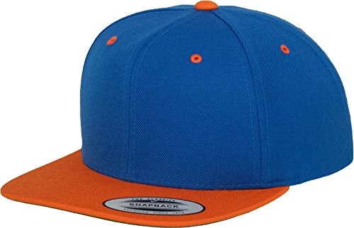 Flexfit Classic Snapback czapka z daszkiem, 2 kolory, wielokolorowa, jeden rozmiar 6089MT-00600-0050_roy/ora_one size