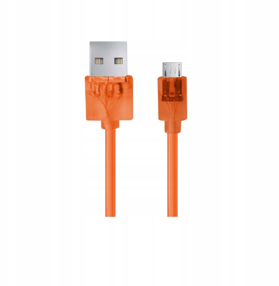 Kabel Usb Micro A-b 1M Pomarańczowy Transpa EB184O