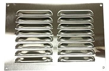 Bulk Hardware Kratka wentylacyjnym  bh00537 229 X 150 MM/9 X 6 cala szl itztes stal nierdzewna, Biały