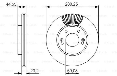 BOSCH Tarcze hamulcowe (komplet 2 sztuk) 0 986 479 A12