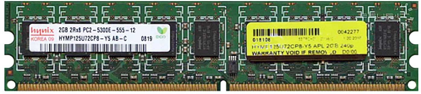 Hynix  RAM 1x 2GB ECC UNBUFFERED DDR2 667MHz PC2-5300 UDIMM | HYMP125U72CP8-Y5 HYMP125U72CP8-Y5#D