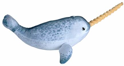 Wild Republic 23421 Soft Living Ocean Mini narwal, przytulanka, 40 cm, wielokolorowa 23421