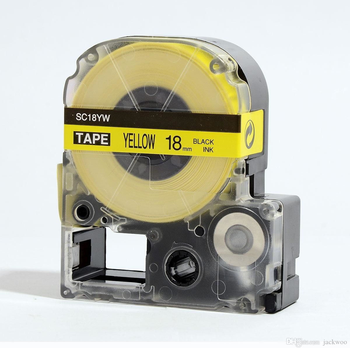Epson LK-SC18YW, 18mm x 9m, czarny druk / żółty podkład, taśma zamiennik