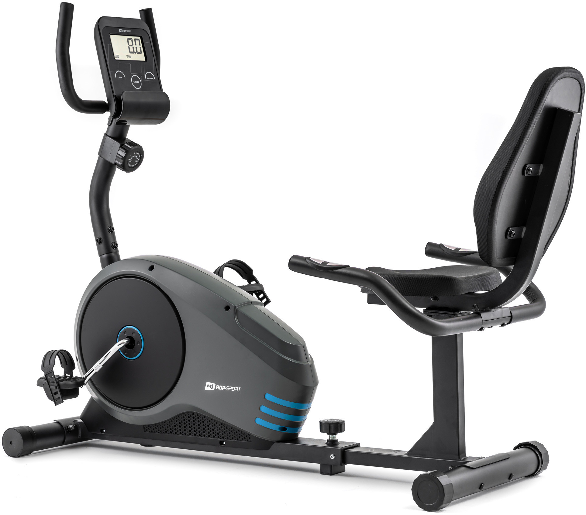 Hop-Sport Rower poziomy HS-040L Root szaro-niebieski - Hop Sport 27833-uniw