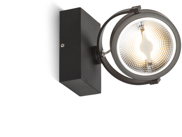 Redlux Kinkiet KELLY LED I ścienna czarna 230V LED 12W 24 3000K R12333