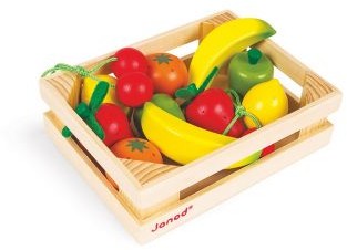 Janod Artykuły spożywcze drewniane 12 szt. w skrzyneczce, 3 lata + J05610