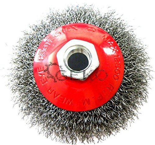 MP-Store Szczotka tarczowa M14 szczotka druciana szczotka warkocz  125 °F. szlifierka kątowa