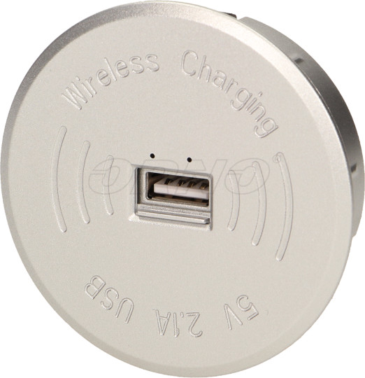 Orno Bezprzewodowa ładowarka indukcyjna z dodatkowym portem USB srebrna OR-AE-1367/G
