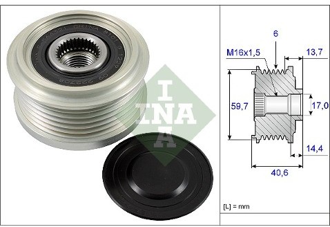 INA Sprzęgło jednokierunkowe alternatora INA 535 0228 10