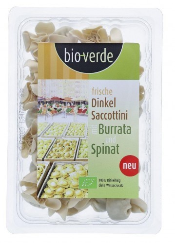 BIO VERDE (sery, wędliny, humusy, inne) BIO VERDE Sacchettini Orkiszowe Świeże Z Serem Burrata I Szp