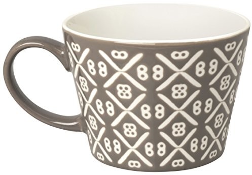 Excelsa etnika filiżanka Jumbo 415 ML, porcelana, szary, 11 x 11 x 8 cm 49436