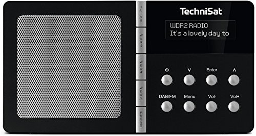 TechniSat TechniRadio 1 NRW-Edition  cyfrowego radia DAB +, UKW, przenośny, z pamięci masowej i 4 przyciski bezpośredniego wyboru na temat NRW-ulubionych stacji czarny 0000/4998