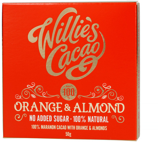 Willie's Cacao Willies Cacao Willies Cacao Pomarańcza i migdały Orange and Almond 100%ORANGEALMON WC027