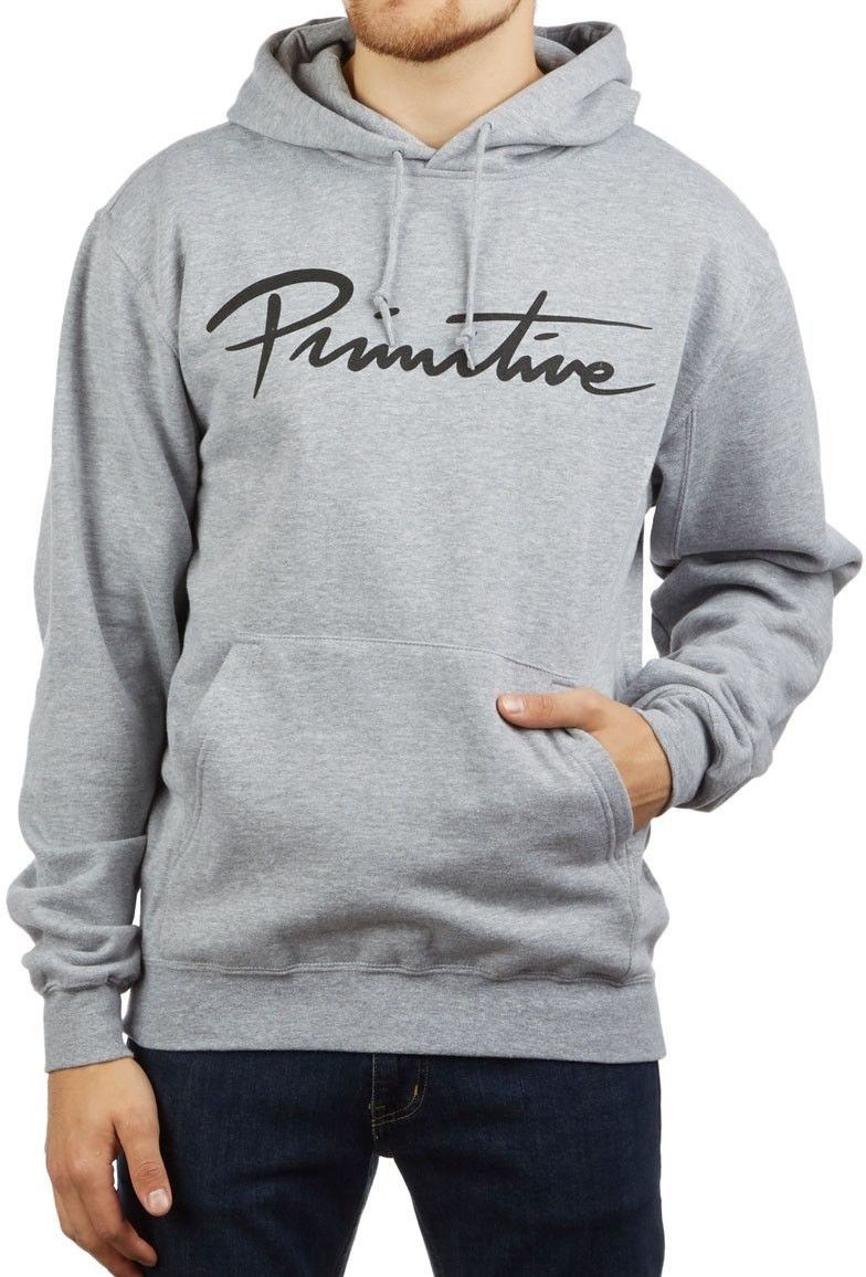 PRIMITIVE bluza męska PRIMITIVE NUEVO HOOD Heather Grey