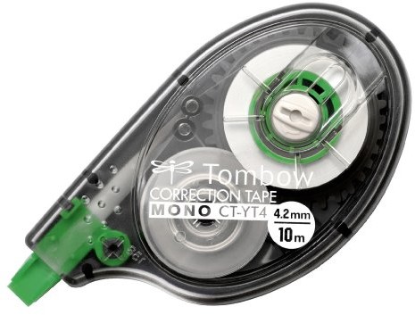 Tombow CT-YT4 korektor w taśmie, boczne odwijanie taśmy, 4,2 mm x 10 m, w blistrze CT-YT4