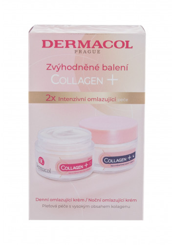 Dermacol Collagen+ SPF10 zestaw Krem na dzień Collagen+ Rejuvenating SPF10 50 ml + Krem na noc Collagen+ Rejuvenating 50 ml dla kobiet