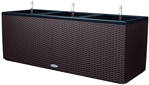 Lechuza Trio Cottage 30 donica na rośliny z systemem nawadniania, 100x32x34 cm, Mokka