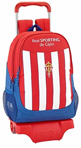 Real Sporting de Gijon Real Sporting De Gijon Oficjalny plecak szkolny z wózkiem Safta 611822313