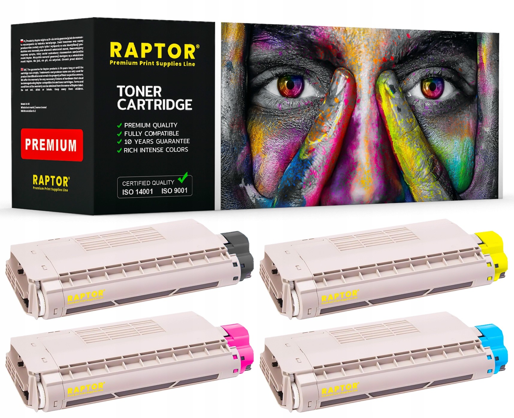 4x Toner Do Oki C833 C843dn C823N Zestaw Cmyk