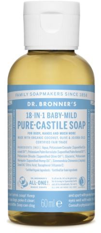 DR. BRONNER'S Mydło w Płynie 18w1 Baby Mild, Dr. Bronners, 60 ml